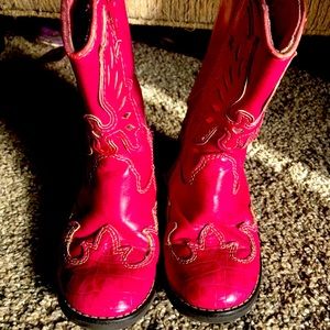 Toddler girls pink cowboy boots